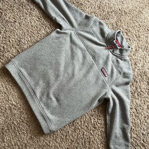 Vineyard Vines Heather Grey Fleece Men’s Medium Quarter Zip